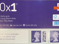 50 x 1st class self adhesive Purple stamps with QR code