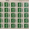 2nd Class Green QR barcoded self adhesive stamps in business sheet format