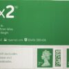 50 x 2nd class green self adhesive postage stamps with QR barcode