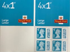 4 x 1st large letter stamps QR barcoded booklets