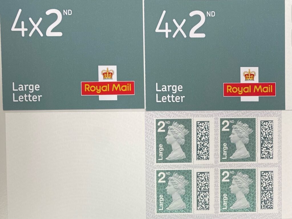 4 x 2nd Class Large Letter Green Self Adhesive Stamps (QR Coded) *4.5 Discount* Discount
