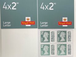 4 x 2nd large letter stamps QR barcoded booklets