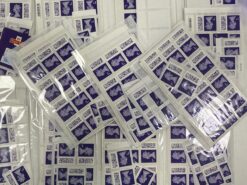 1st class purple QR barcoded part sheets