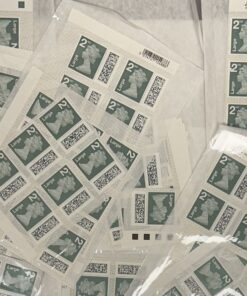 2nd large barcoded self adhesive stamps, part sheets