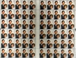 25p diana and charles gummed picture stamp sheet