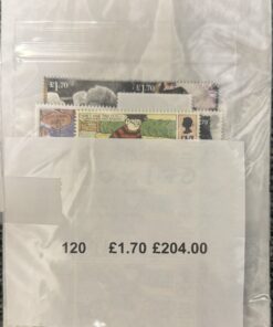 120 x £1.70 mixed gummed picture stamps