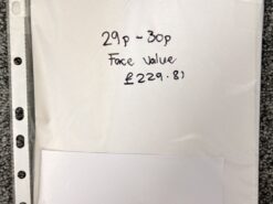 mixed gummed picture stamps 229 face 29p-30p